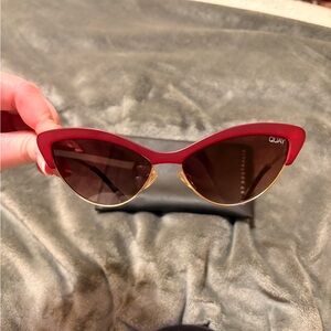Quay Australia Burgundy Cat-Eye Sunglasses